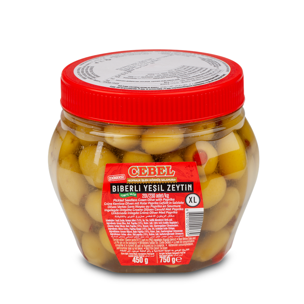 Biberli Yeşil Zeytin