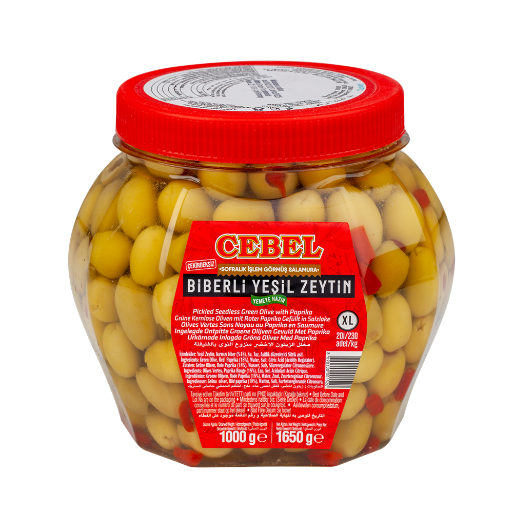 Biberli Yeşil Zeytin